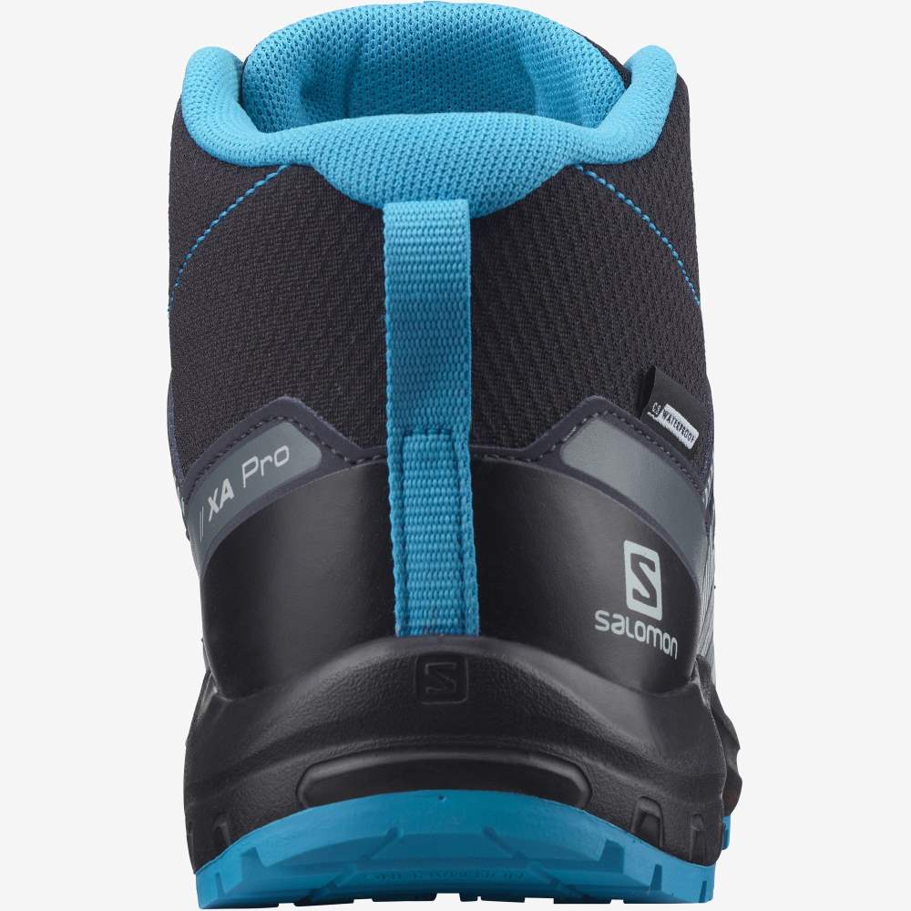 Black Salomon Xa Pro V8 Mid Climasalomon Waterproof Kids' Hiking Shoes | 164082EGN