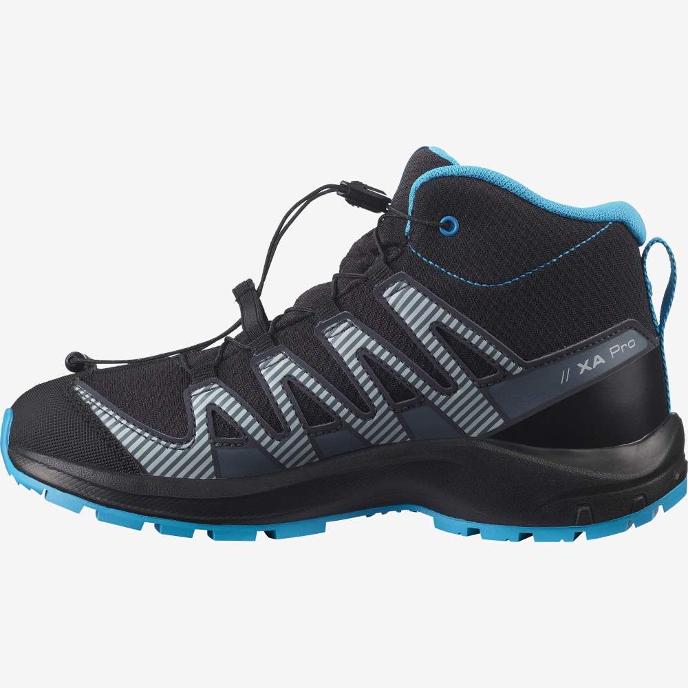 Black Salomon Xa Pro V8 Mid Climasalomon Waterproof Kids' Hiking Shoes | 164082EGN