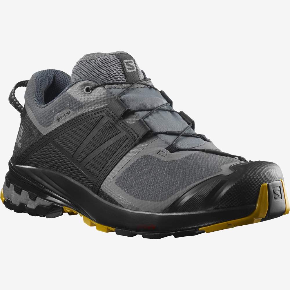 Black Salomon Xa Wild Gore-Tex Men's Hiking Shoes | 641083FTN