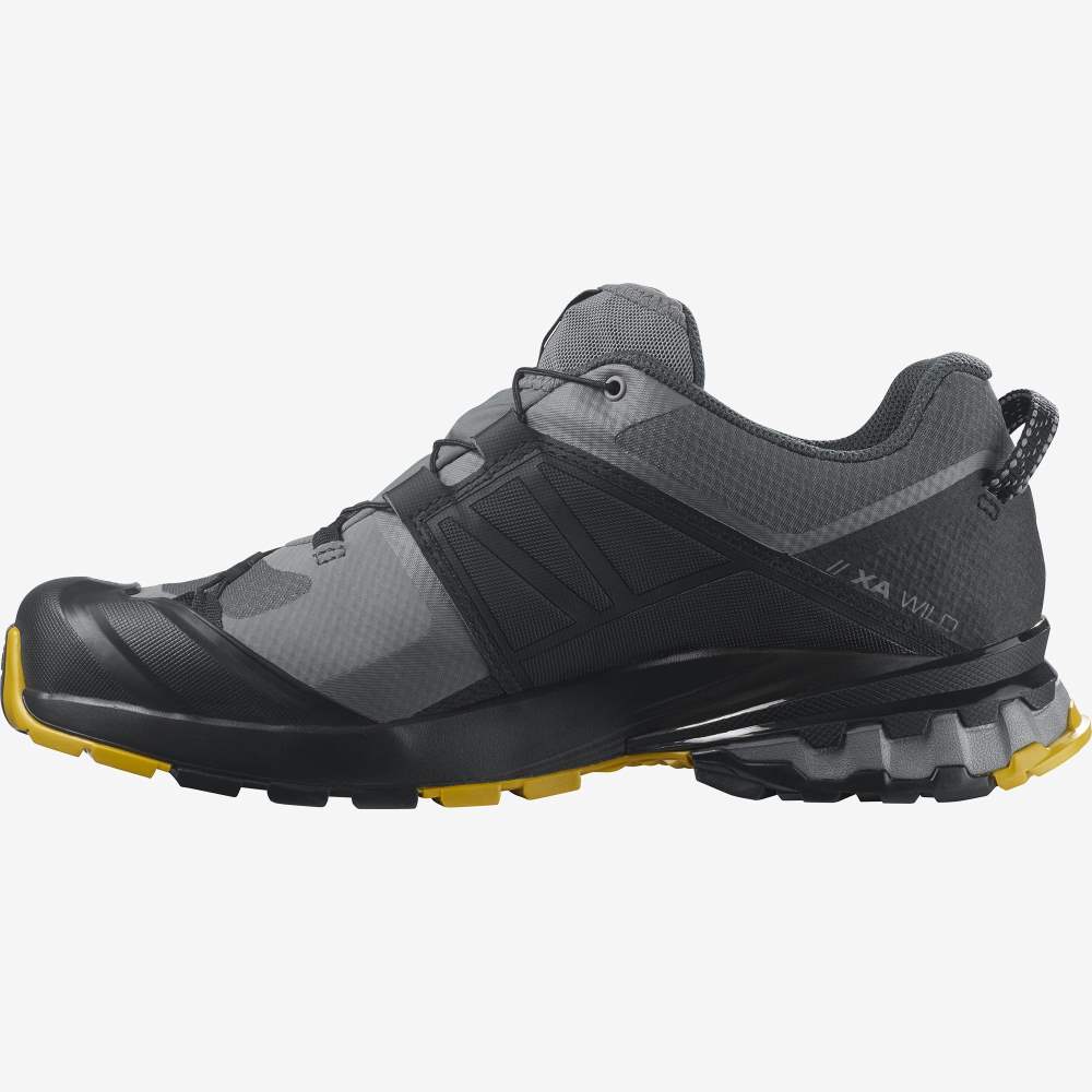Black Salomon Xa Wild Gore-Tex Men's Hiking Shoes | 641083FTN