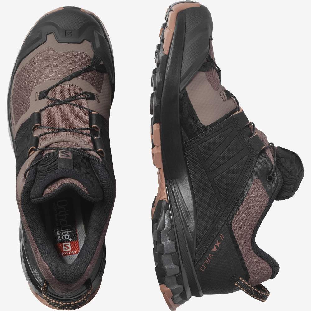 Black Salomon Xa Wild Women's Hiking Shoes | 058174FXL