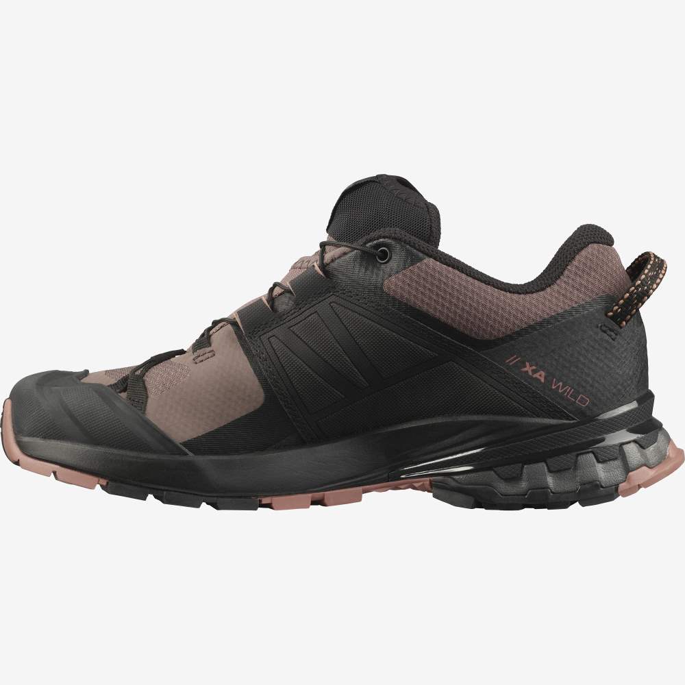 Black Salomon Xa Wild Women's Hiking Shoes | 058174FXL