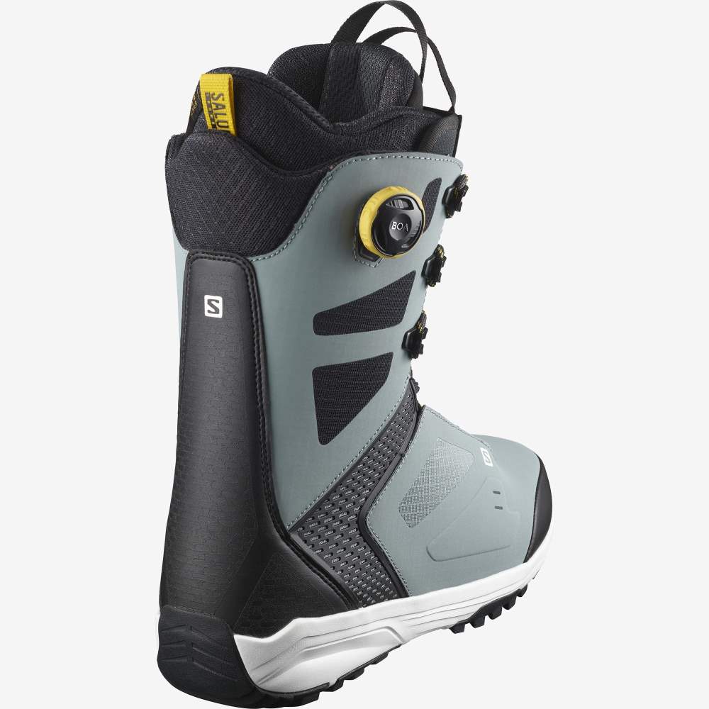 Black White Salomon Dialogue Lace Sj Boa Men's Snow Boots | 417350IDG