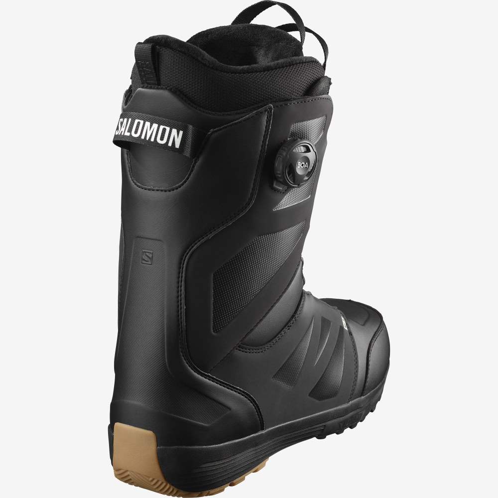 Black White Salomon Launch Boa Sj Boa Men's Snow Boots | 085639JPE