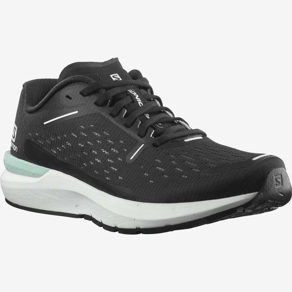 Black White Salomon Sonic 4 Balance Men's Running Shoes | 126589NJV