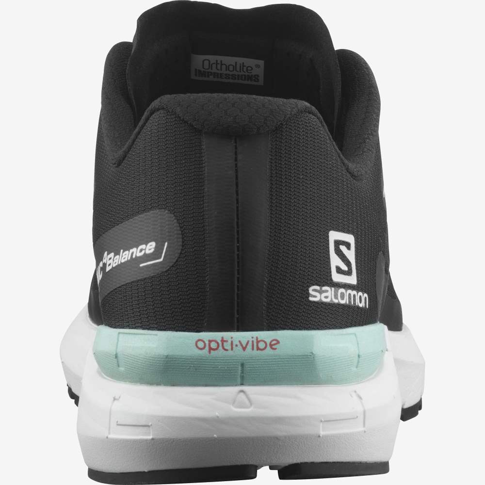 Black White Salomon Sonic 4 Balance Men's Running Shoes | 126589NJV