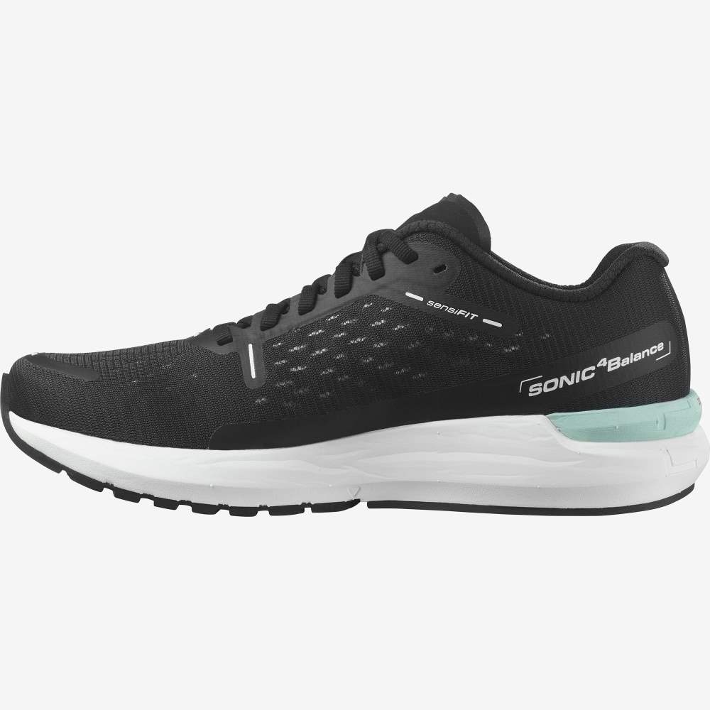 Black White Salomon Sonic 4 Balance Men's Running Shoes | 126589NJV