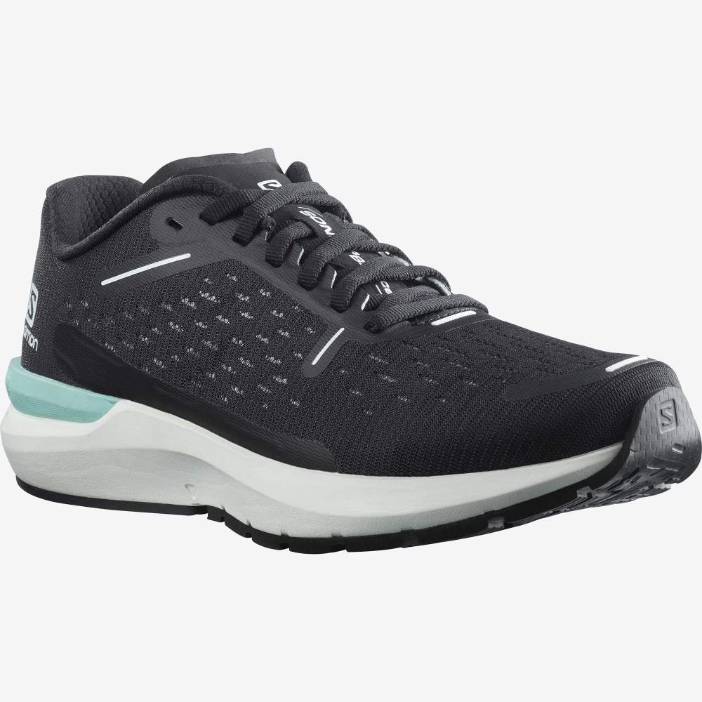 Black White Salomon Sonic 4 Balance Women's Running Shoes | 147036FTN