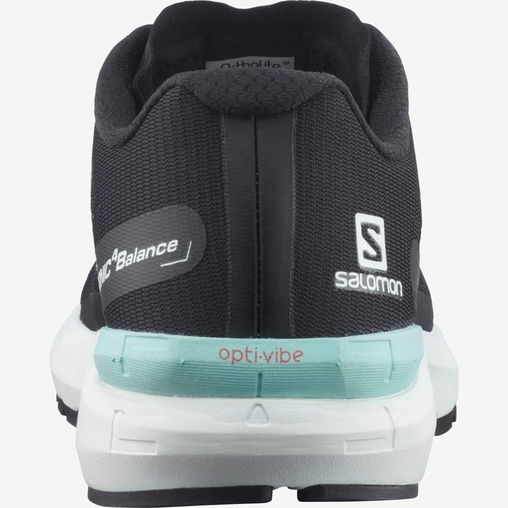 Black White Salomon Sonic 4 Balance Women's Running Shoes | 147036FTN