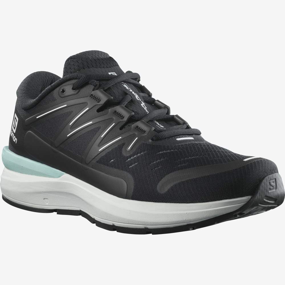 Black White Salomon Sonic 4 Confidence Men's Running Shoes | 793546AUJ