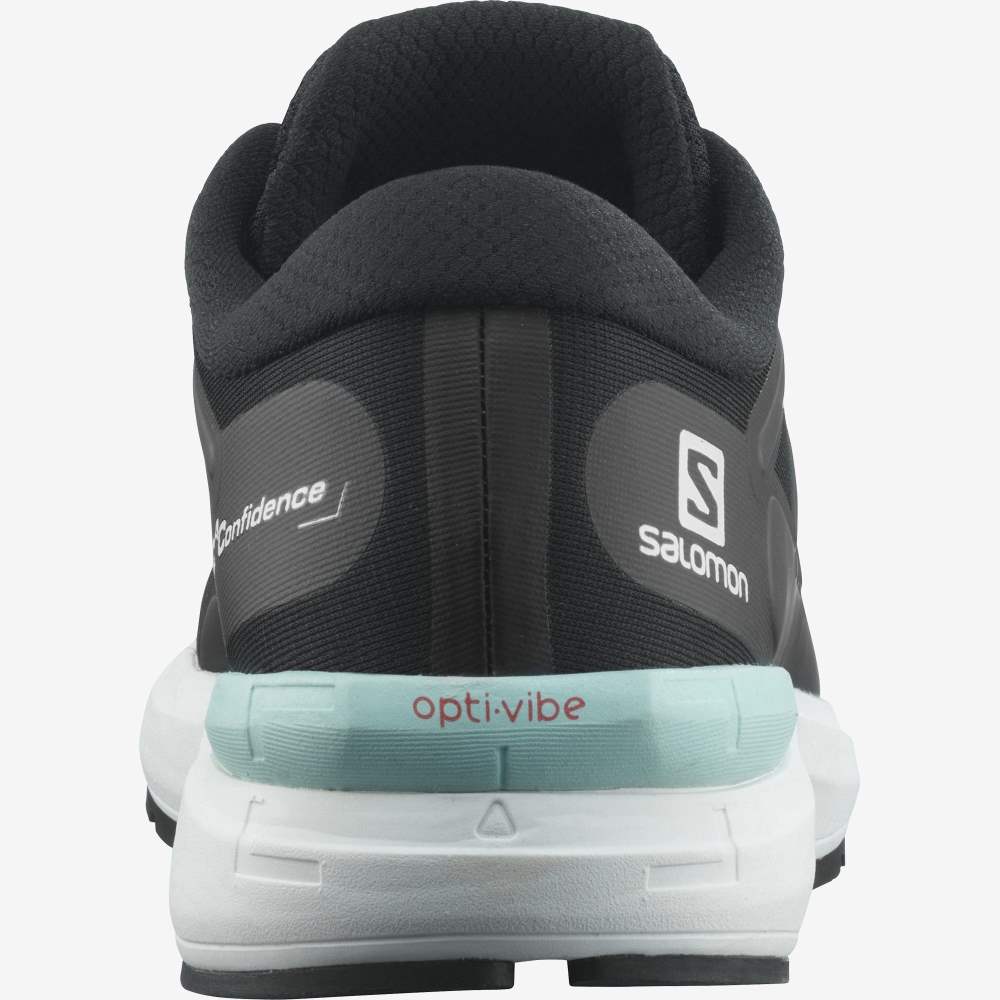Black White Salomon Sonic 4 Confidence Men's Running Shoes | 793546AUJ