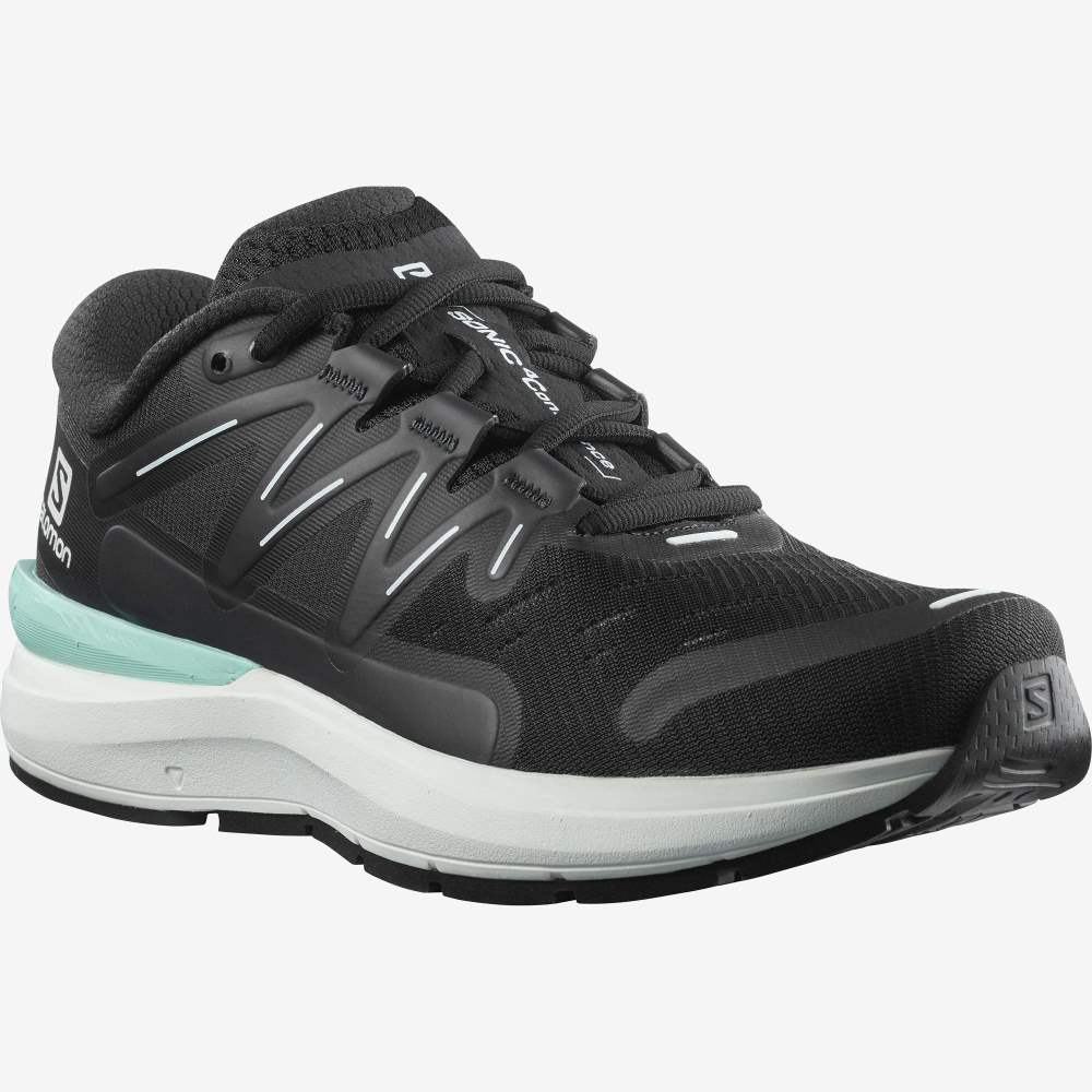Black White Salomon Sonic 4 Confidence Women's Running Shoes | 089673CLN