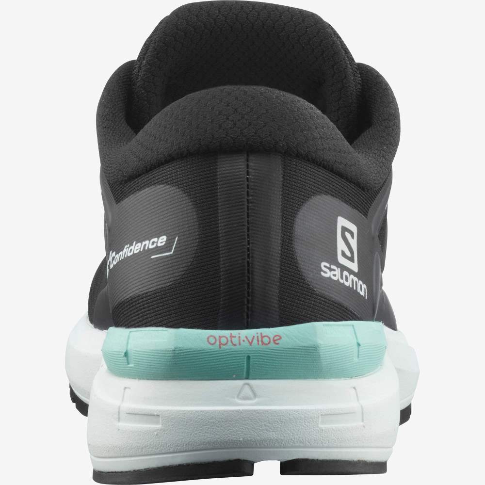 Black White Salomon Sonic 4 Confidence Women's Running Shoes | 089673CLN