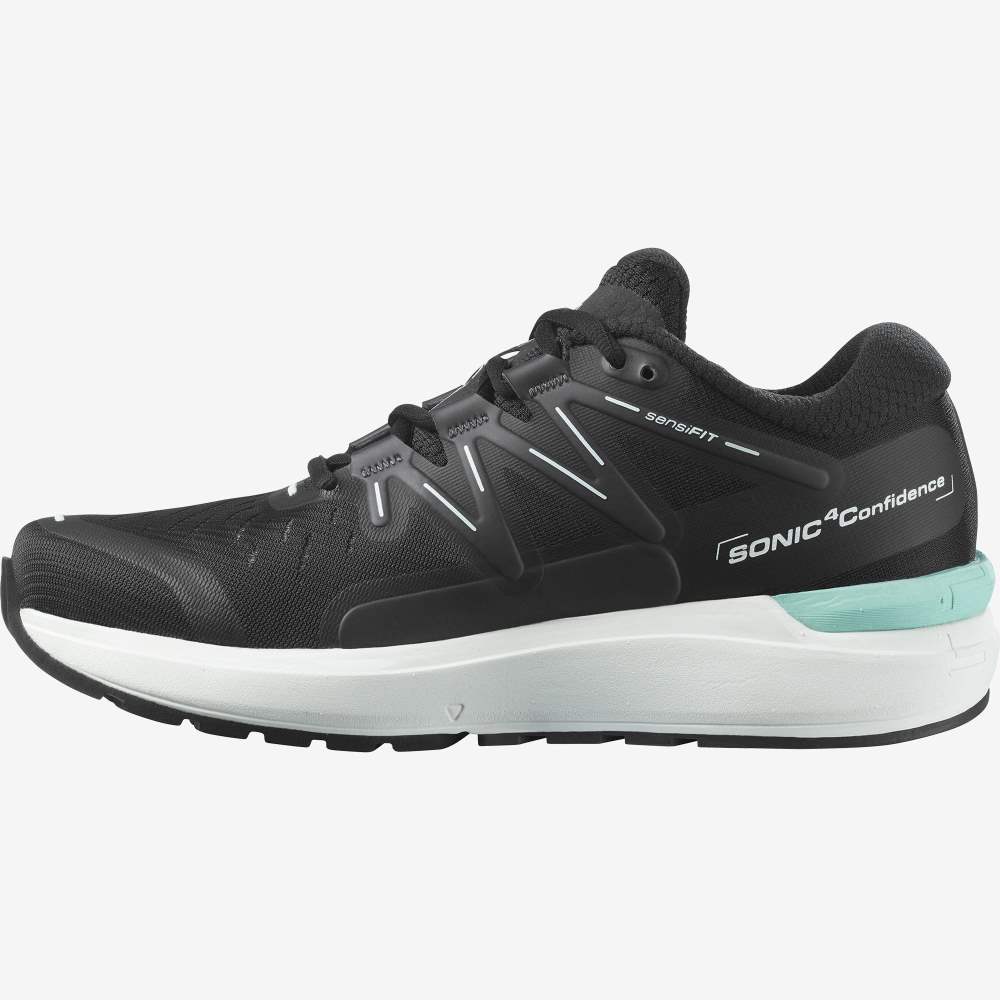 Black White Salomon Sonic 4 Confidence Women's Running Shoes | 089673CLN