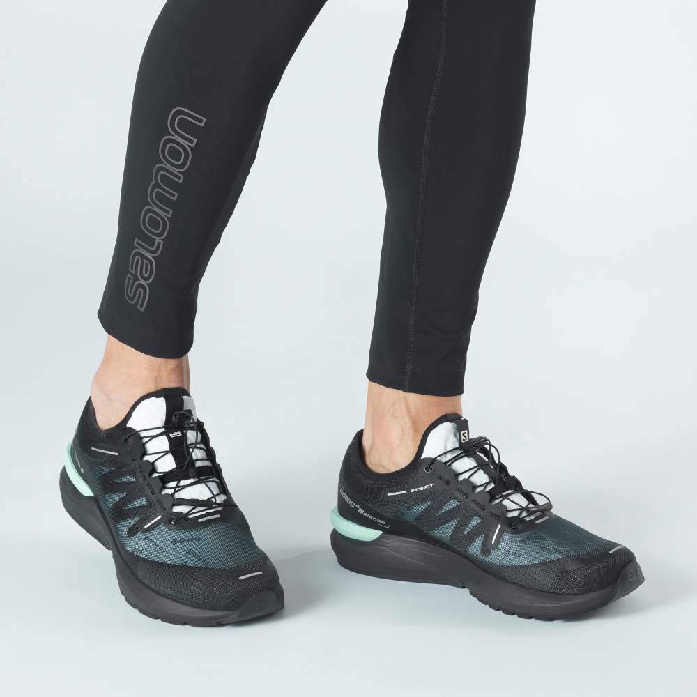 Black White Salomon Sonic 4 Gore-Tex Women's Running Shoes | 701829ITV