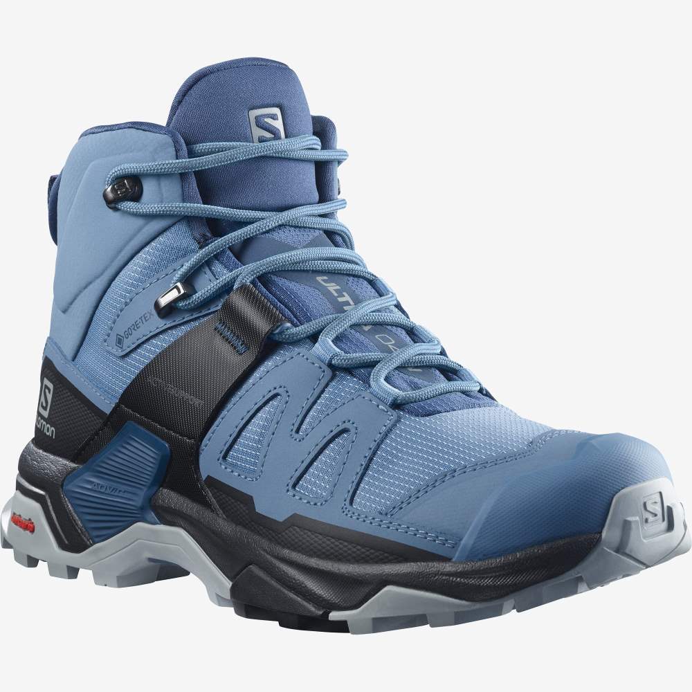 Blue Black Salomon X Ultra 4 Mid Gore-Tex Women's Hiking Shoes | 316490FPC