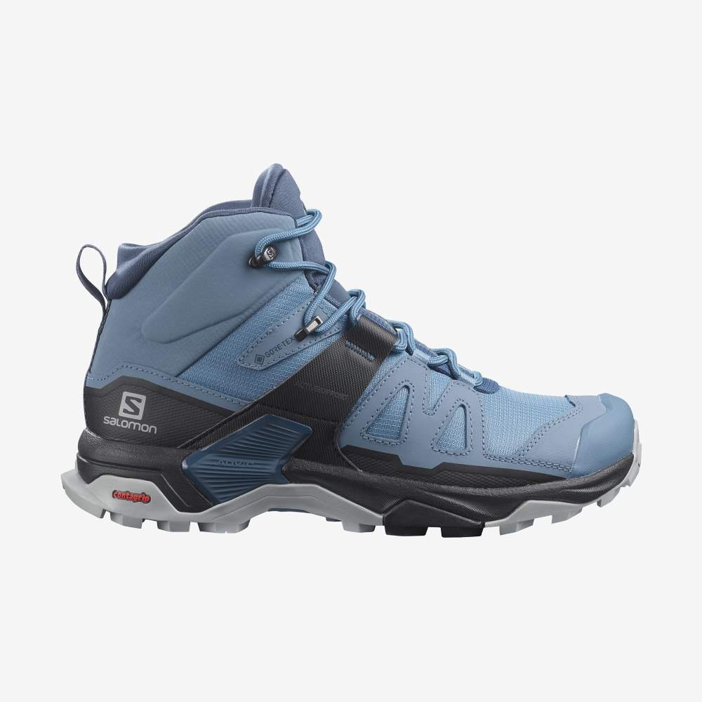 Blue Black Salomon X Ultra 4 Mid Gore-Tex Women\'s Hiking Shoes | 316490FPC