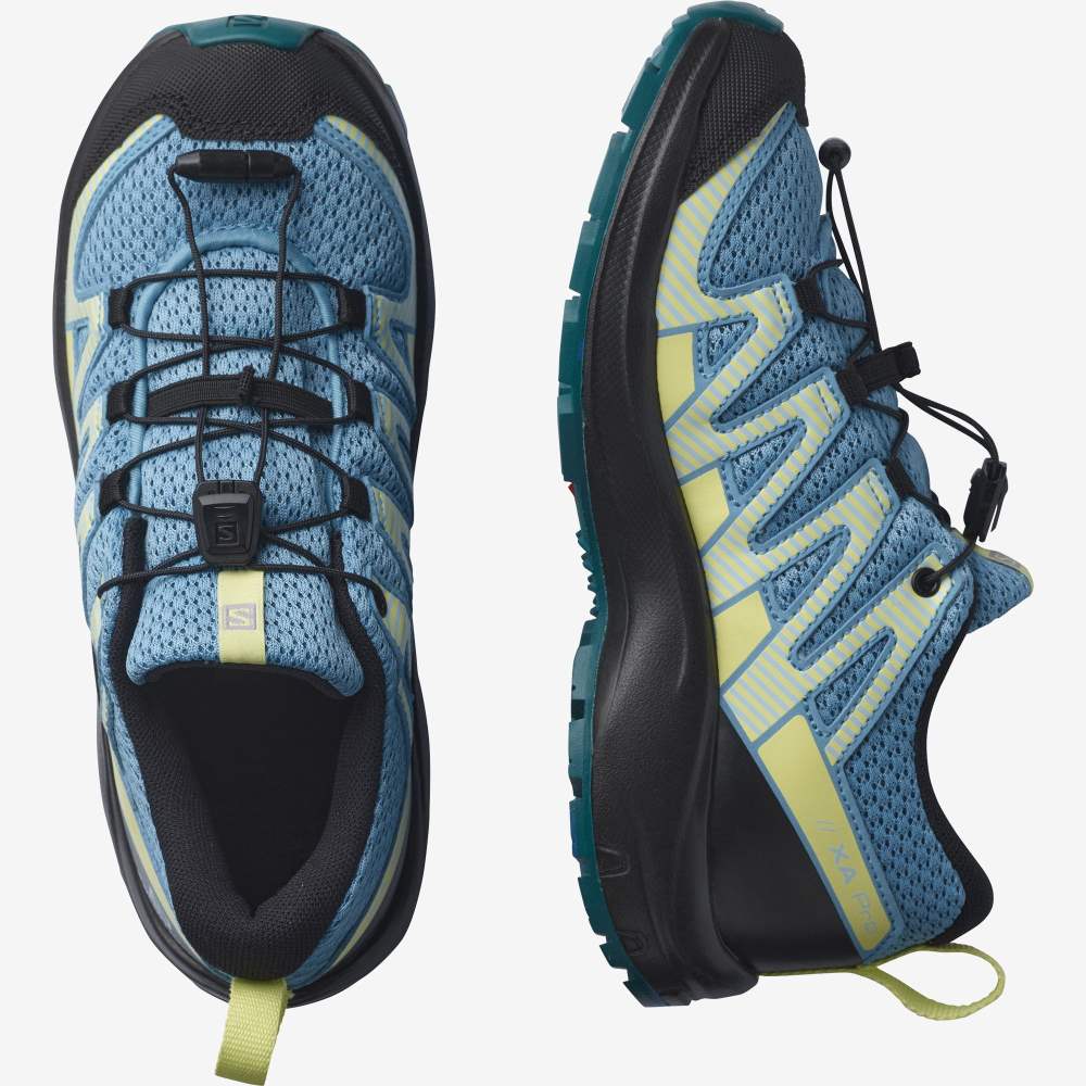 Blue Black Salomon Xa Pro V8 Kids' Hiking Shoes | 650937DIX