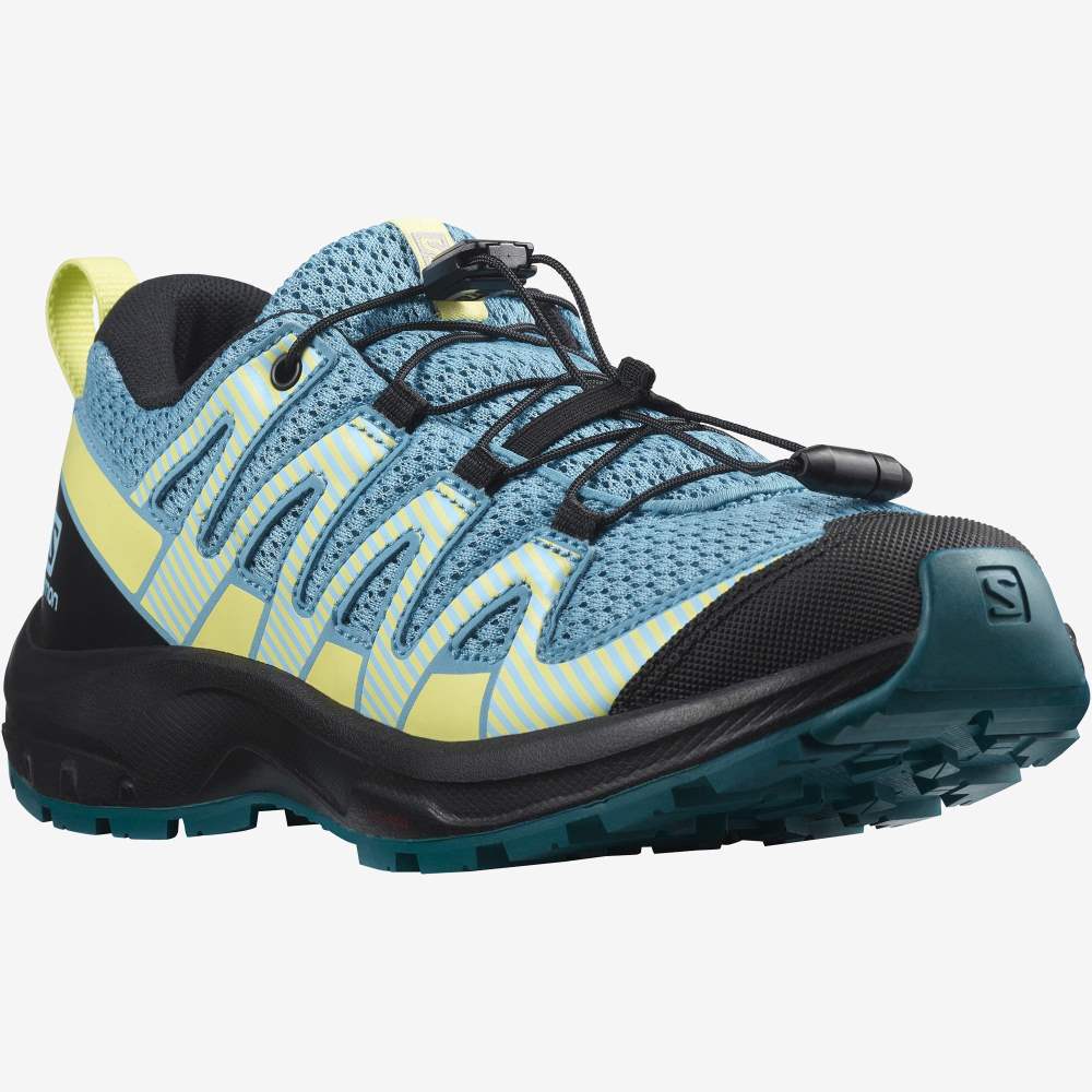 Blue Black Salomon Xa Pro V8 Kids' Hiking Shoes | 650937DIX