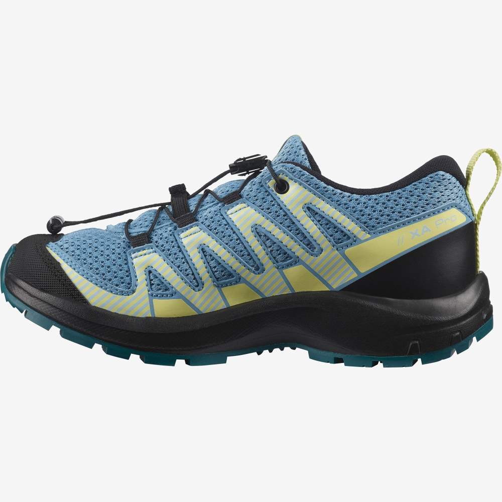 Blue Black Salomon Xa Pro V8 Kids' Hiking Shoes | 650937DIX