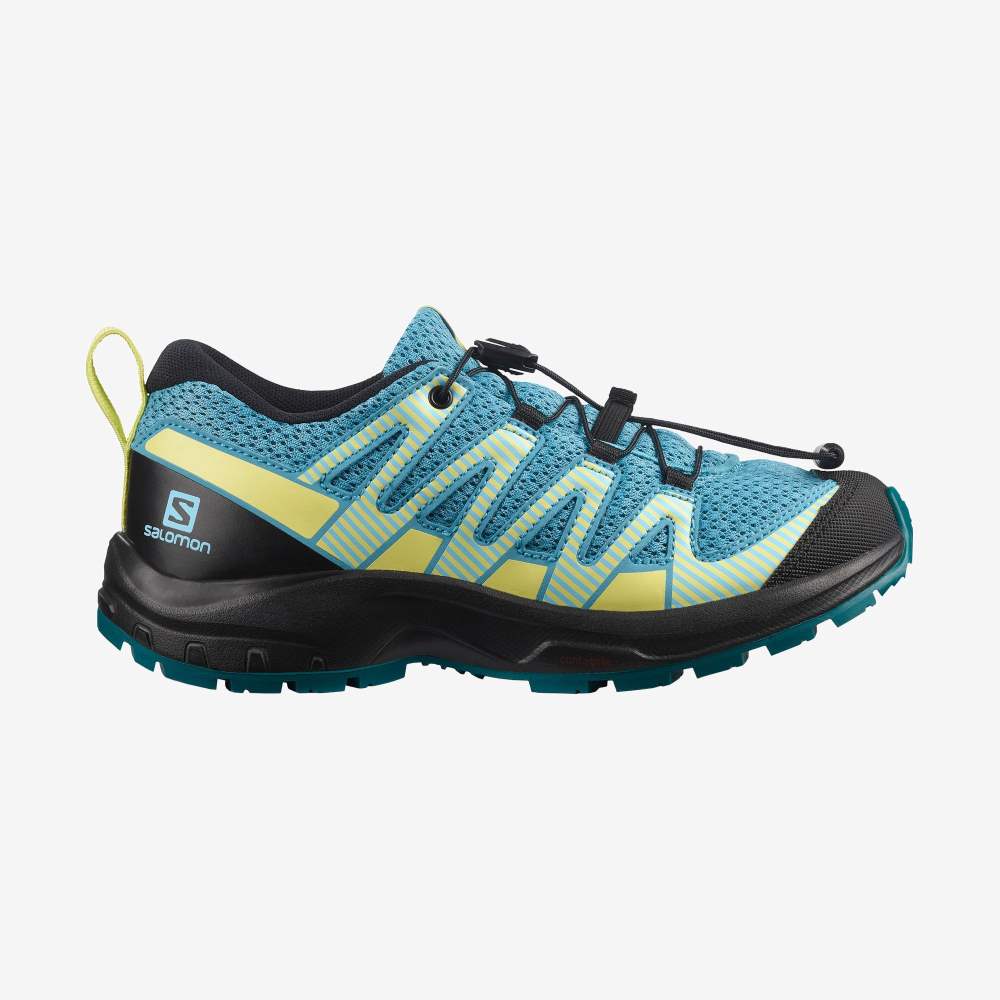 Blue Black Salomon Xa Pro V8 Kids\' Hiking Shoes | 650937DIX