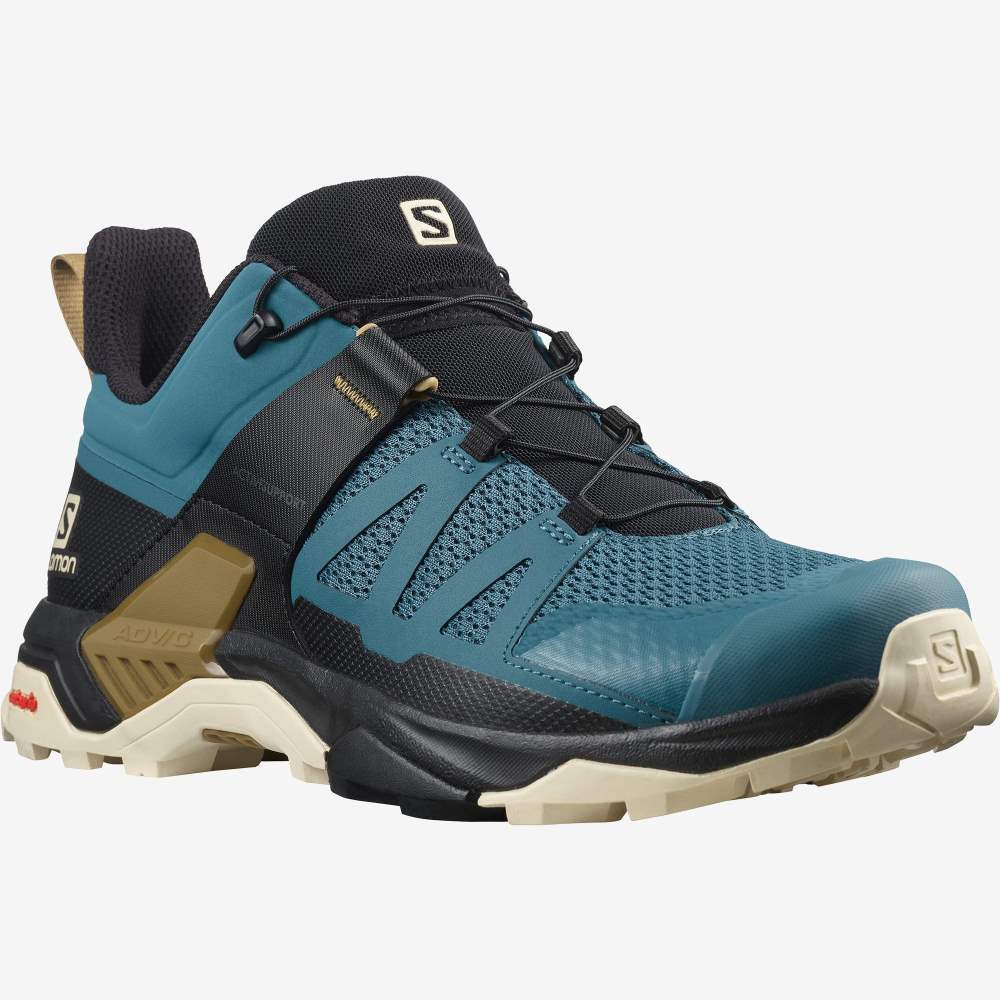 Blue Brown Salomon X Ultra 4 Men's Hiking Shoes | 394058RQH