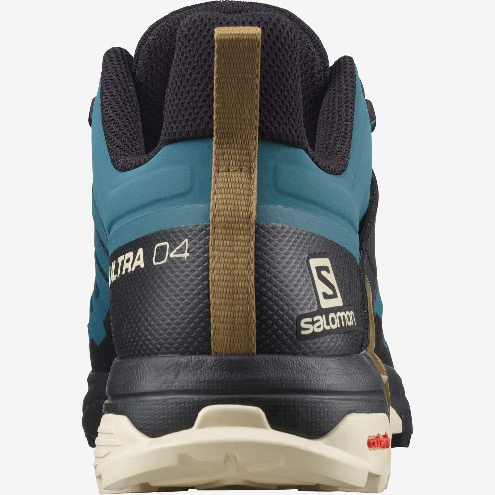 Blue Brown Salomon X Ultra 4 Men's Hiking Shoes | 394058RQH