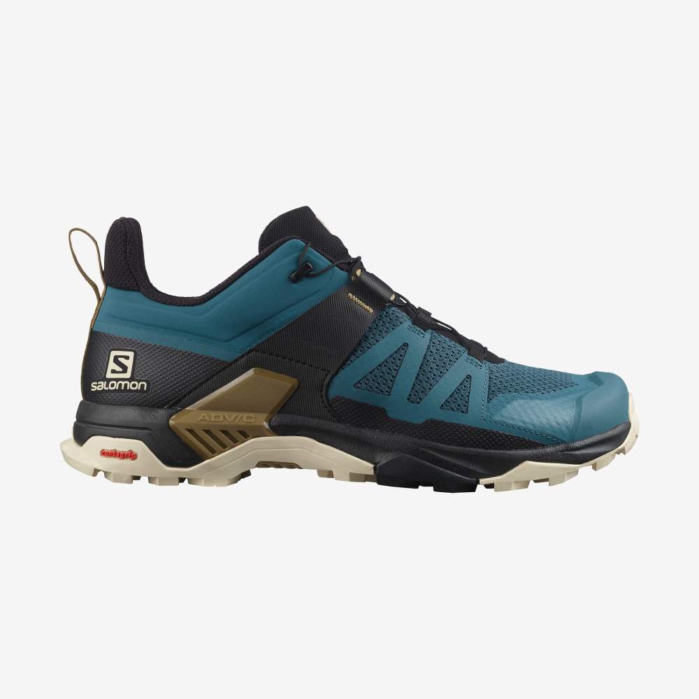 Blue Brown Salomon X Ultra 4 Men\'s Hiking Shoes | 394058RQH