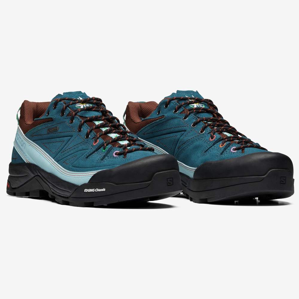 Blue Chocolate Salomon X-Dsalpes Gore-Tex For The Broken Arm Women's Sneakers | 859604AKT