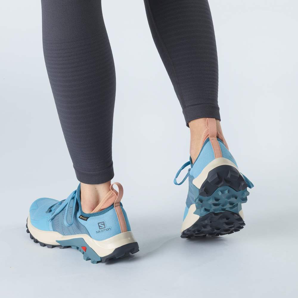 Blue Grey Salomon Madcross Gore-Tex Women's Trail Running Shoes | 715238OQE