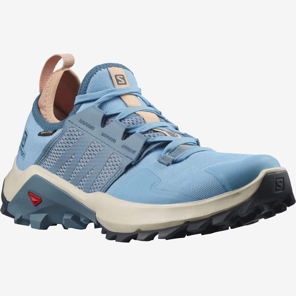 Blue Grey Salomon Madcross Gore-Tex Women's Trail Running Shoes | 715238OQE