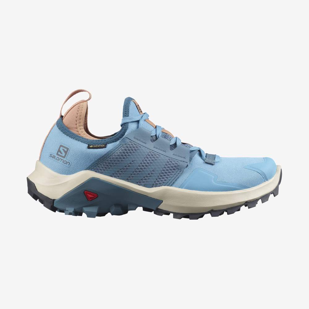 Blue Grey Salomon Madcross Gore-Tex Women\'s Trail Running Shoes | 715238OQE