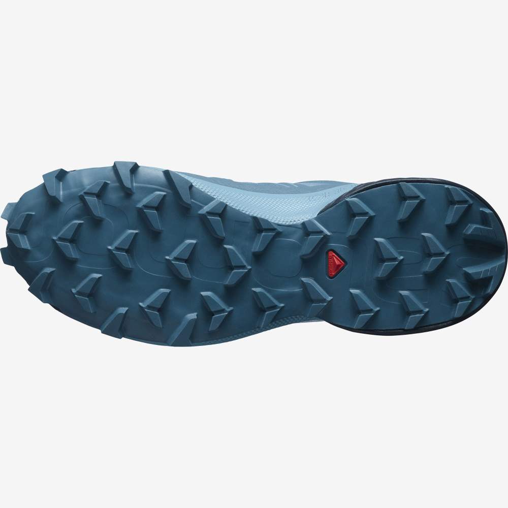 Blue Grey Salomon Speedcross 5 Wide Women's Trail Running Shoes | 549823AVS