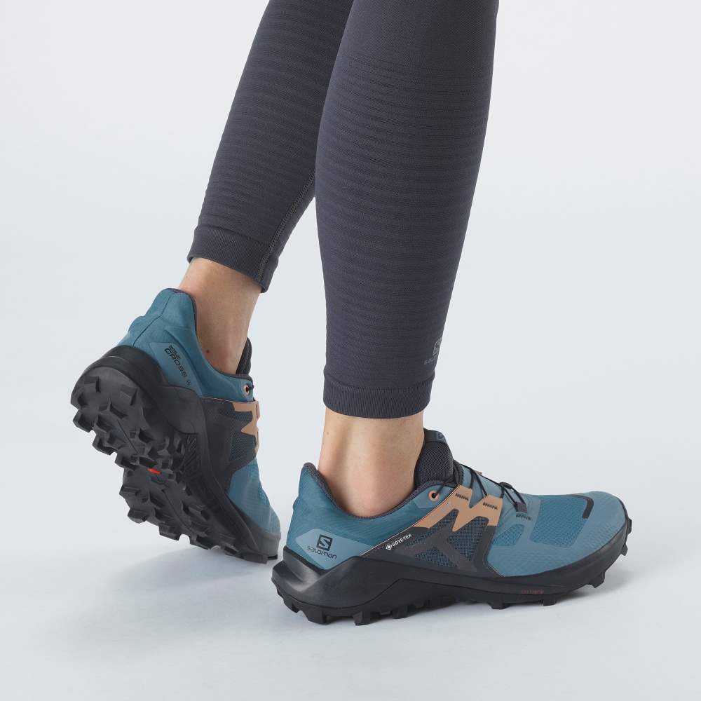 Blue Grey Salomon Wildcross 2 Gore-Tex Women's Trail Running Shoes | 834159FNU