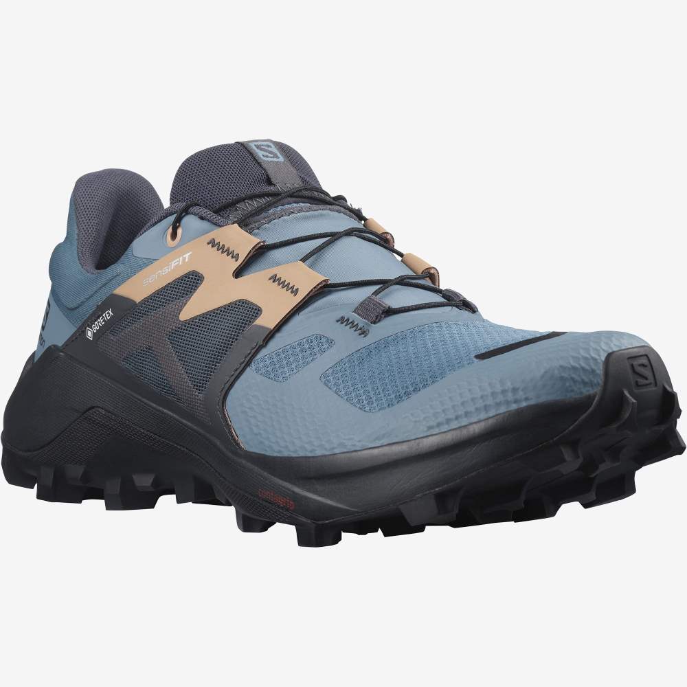 Blue Grey Salomon Wildcross 2 Gore-Tex Women's Trail Running Shoes | 834159FNU