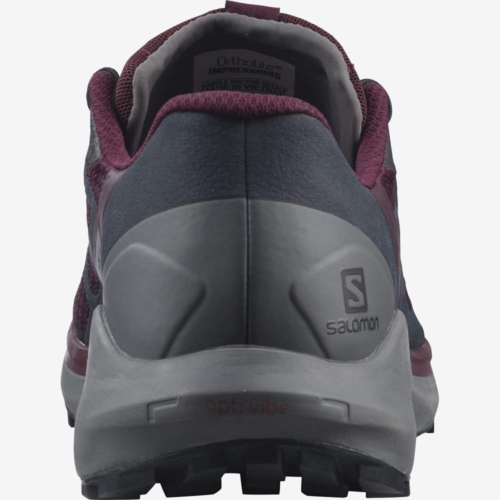 Blue Maroon Salomon Sense Ride 4 Women's Trail Running Shoes | 062871SOE