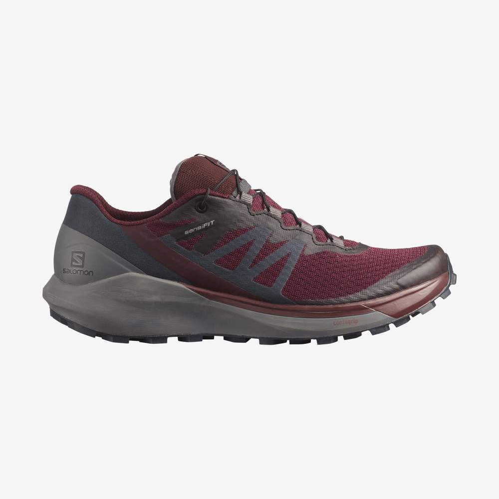 Blue Maroon Salomon Sense Ride 4 Women\'s Trail Running Shoes | 062871SOE