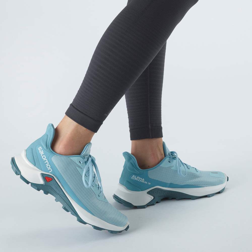 Blue Salomon Alphacross 3 Women's Trail Running Shoes | 389706QUH