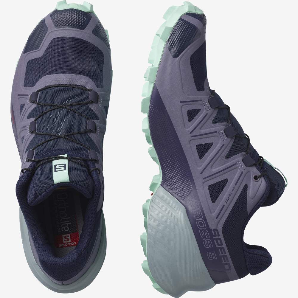 Blue Salomon Speedcross 5 Women's Trail Running Shoes | 938416WRB