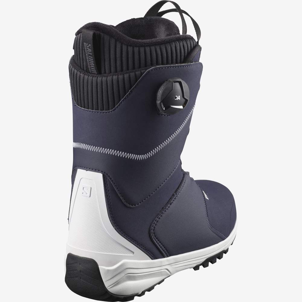 Blue White Salomon Kiana Dual Boa Women's Snow Boots | 362405UNS