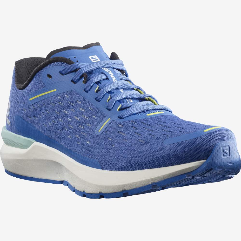Blue White Salomon Sonic 4 Balance Men's Running Shoes | 465398MUQ