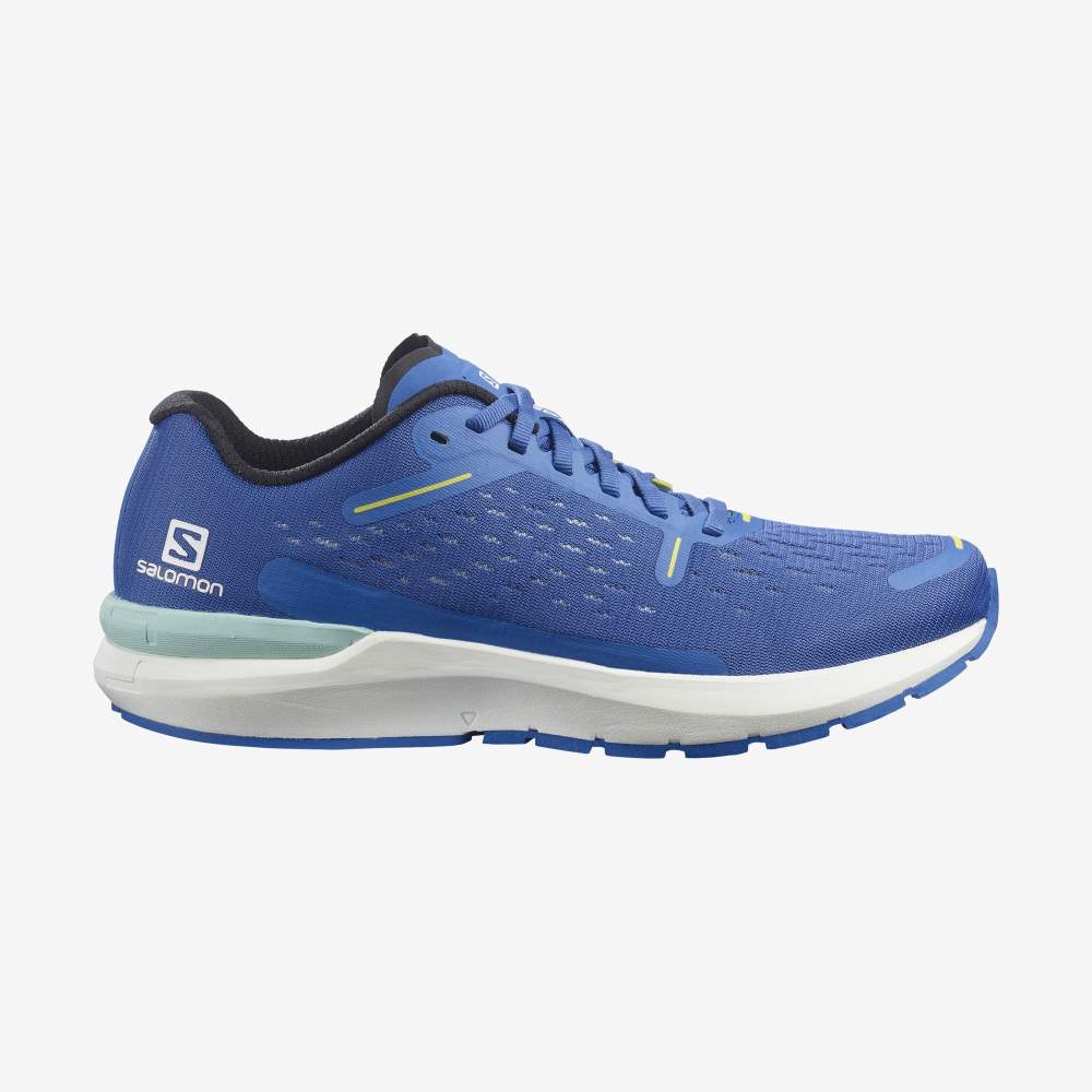 Blue White Salomon Sonic 4 Balance Men\'s Running Shoes | 465398MUQ