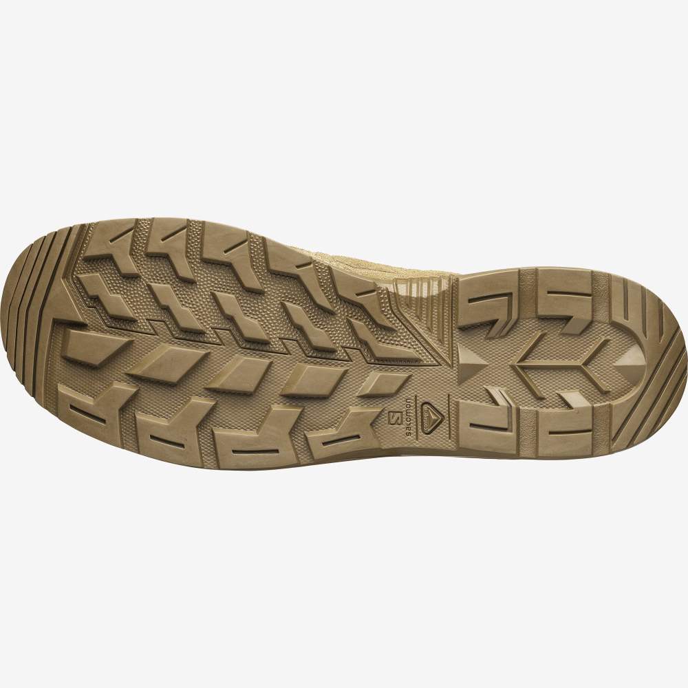 Brown Salomon Guardian Wide Men's Trail Running Shoes | 073219TRY