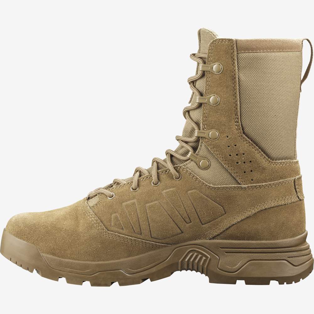 Brown Salomon Guardian Wide Men's Trail Running Shoes | 073219TRY