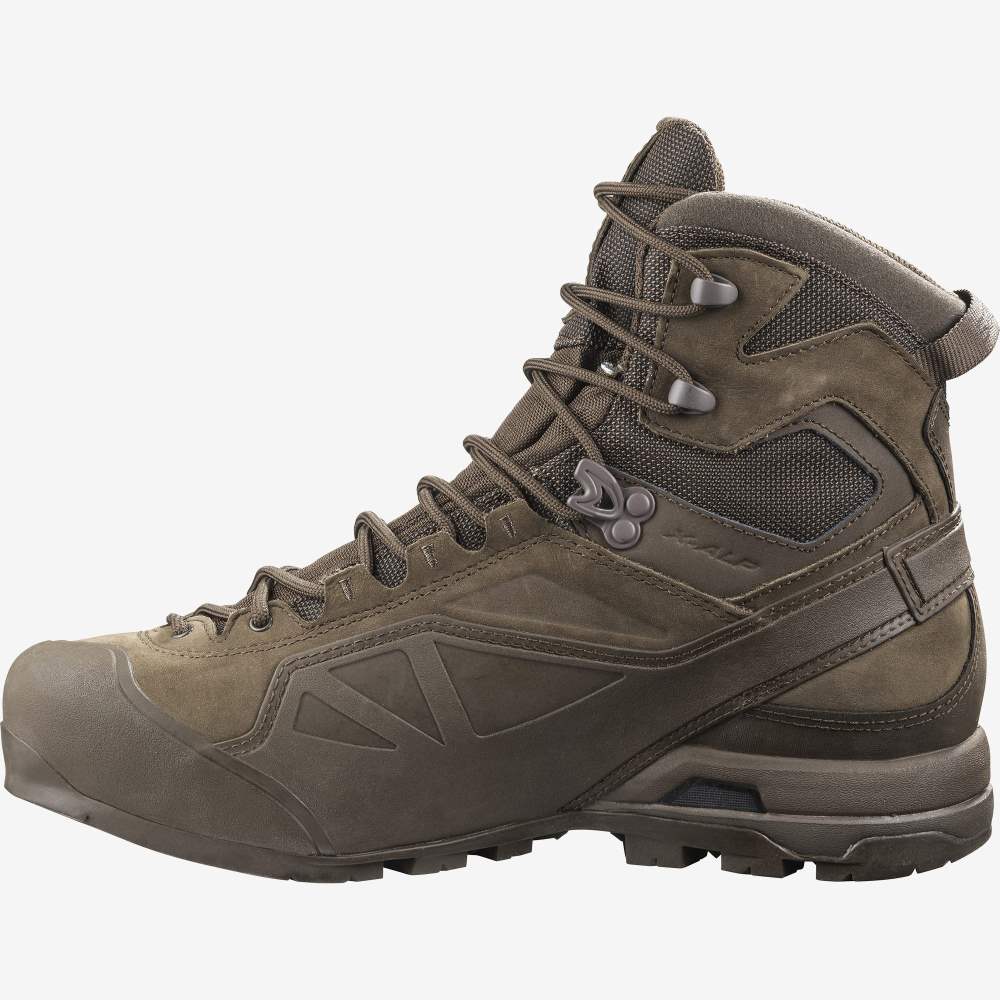 Brown Salomon X Alp Gore-Tex Forces Men's Trail Running Shoes | 936405URL