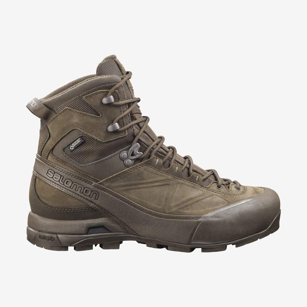 Brown Salomon X Alp Gore-Tex Forces Men\'s Trail Running Shoes | 936405URL