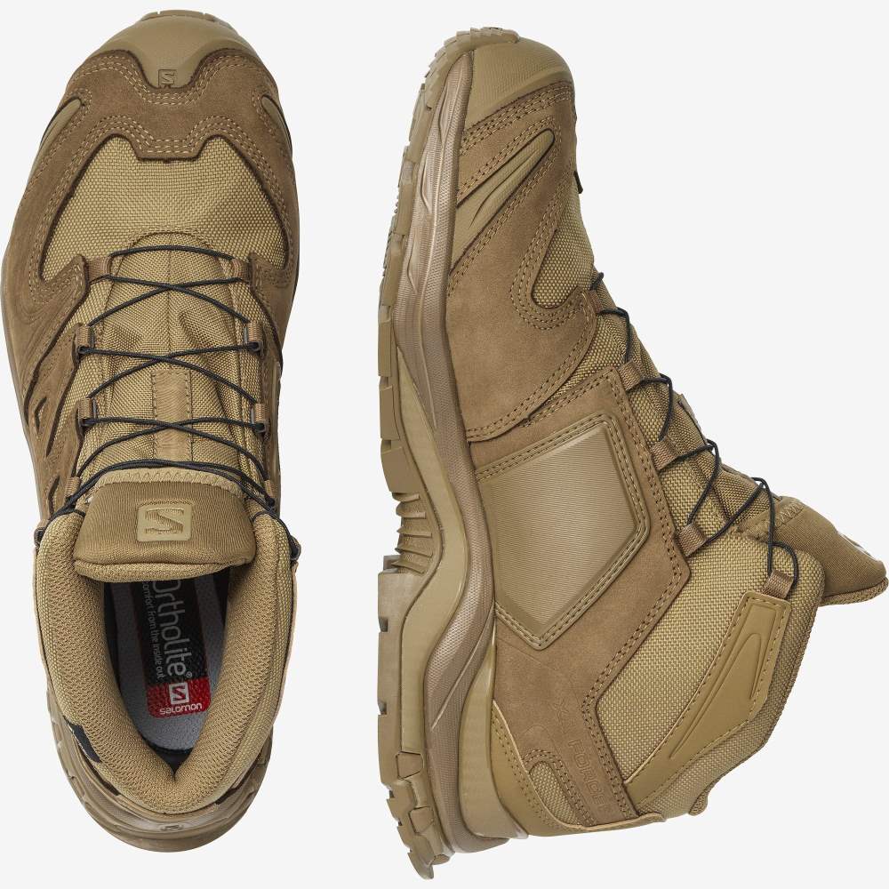 Brown Salomon Xa Forces Mid Gore-Tex Men's Trail Running Shoes | 065982QLX