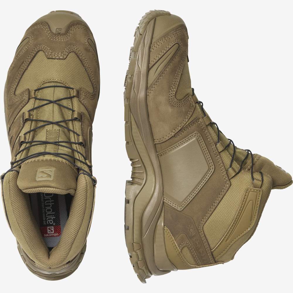 Brown Salomon Xa Forces Mid Women's Trail Running Shoes | 936478BCE