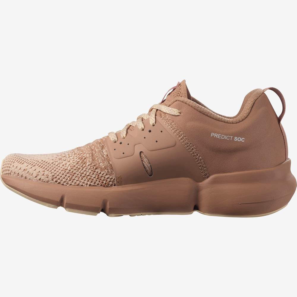 Cream Salomon Predict Soc W Women's Running Shoes | 658471JQF