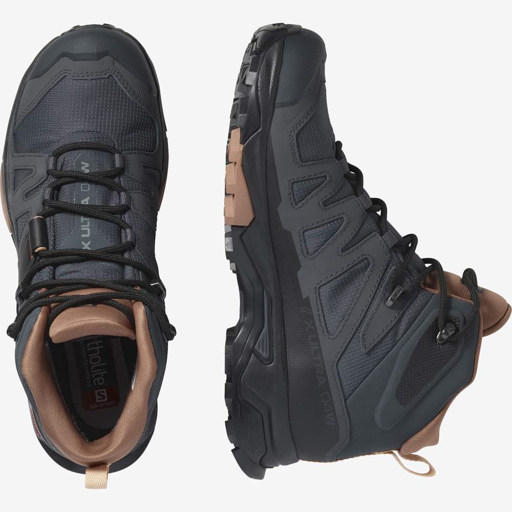 Cream Salomon X Ultra 4 Mid Gore-Tex Women's Hiking Shoes | 579421IOV